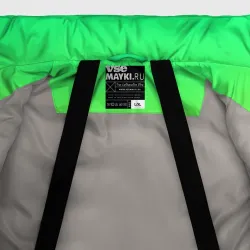 Мужская зимняя куртка 3D Зелено-желтый градиент - фото 7