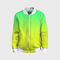 Детский бомбер 3D Зелено-желтый градиент