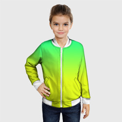 Детский бомбер 3D Зелено-желтый градиент - фото 2