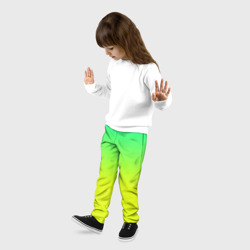 Детские брюки 3D Зелено-желтый градиент - фото 2