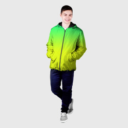 Мужская куртка 3D Зелено-желтый градиент - фото 2