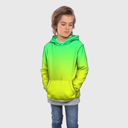 Детская толстовка 3D Зелено-желтый градиент - фото 2