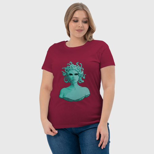 Женская футболка хлопок Горгона, цвет маджента - фото 6