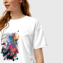 Женская футболка хлопок Oversize Ведьмак в стиле Арт - фото 2