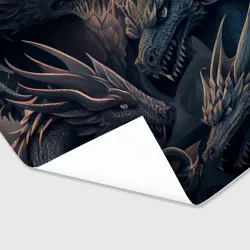 Бумага для упаковки 3D Металлические японские драконы - фото 2