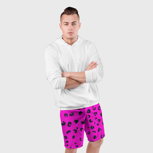 Мужские шорты спортивные с принтом Необычный цвет шкуры, фото #4