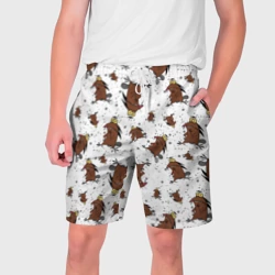 Мужские шорты 3D Задумчивый бобреныш