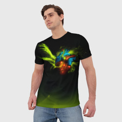 Мужская футболка 3D Сердце стихии - фото 2