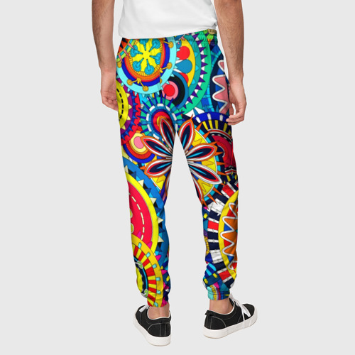 Мужские брюки 3D Психоделика калейдоскоп, цвет 3D печать - фото 5