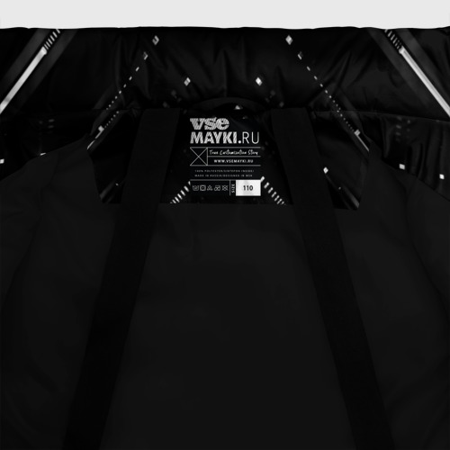 Зимняя куртка для девочек 3D Hexagon Black, цвет черный - фото 7