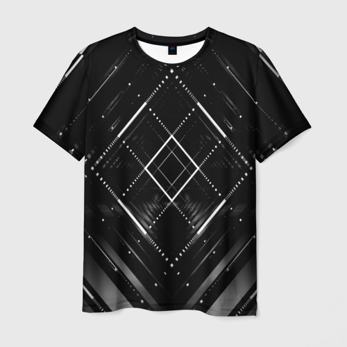 Мужская футболка 3D Hexagon Black, цвет 3D печать