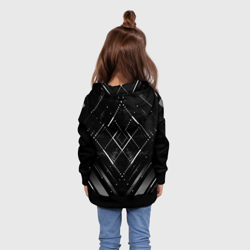 Детская толстовка 3D Hexagon Black, цвет черный - фото 5