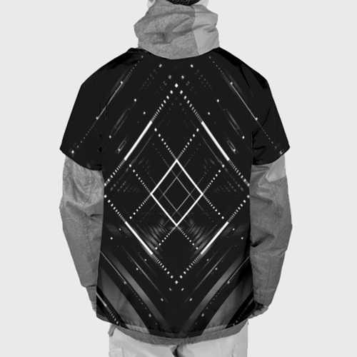 Накидка на куртку 3D Hexagon Black, цвет 3D печать - фото 2