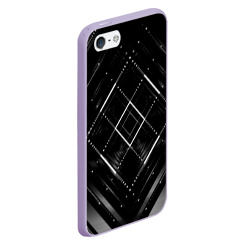 Чехол для iPhone 5/5S матовый Hexagon Black - фото 2