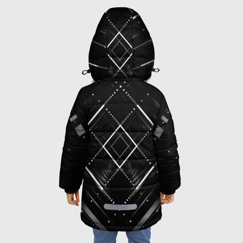 Зимняя куртка для девочек 3D Hexagon Black, цвет черный - фото 4