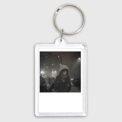 Брелок прямоугольный 35*50 Аниме девочка в шапке  и многоэтажка в Москве