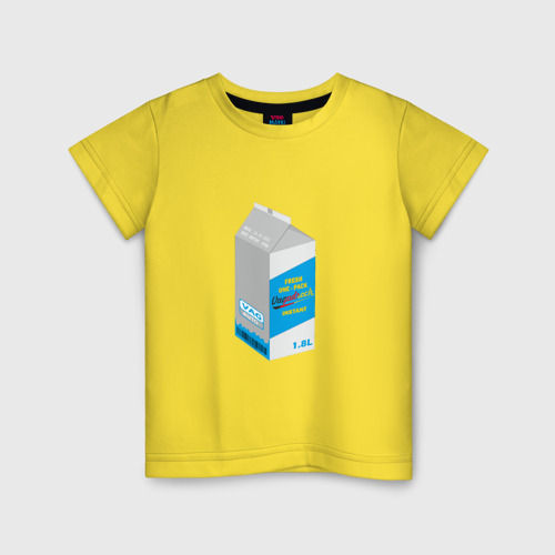 Детская футболка хлопок с принтом Milk one pack vagodroch, вид спереди #2