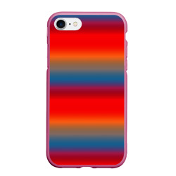 Оранжево-синие размытые полосы – Чехол для iPhone 7/8 матовый с принтом купить