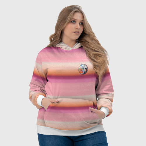 Женская толстовка 3D Энид Синклер с Уэнсдей Аддамс - текстура свитера, цвет 3D печать - фото 6