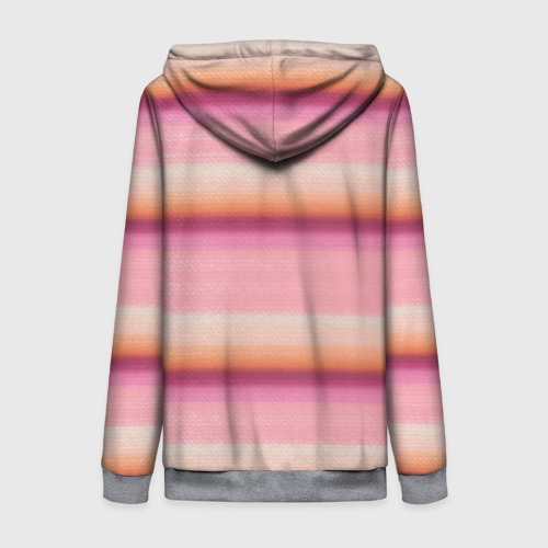 Женская толстовка 3D на молнии с принтом Энид Синклер с Уэнсдей Аддамс - текстура свитера, вид сзади #1