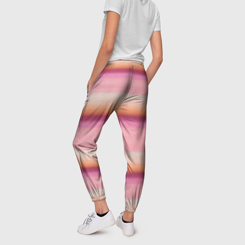 Женские брюки 3D с принтом Энид Синклер с Уэнсдей Аддамс - текстура свитера, вид сзади #2