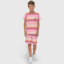Детский костюм с шортами 3D Энид Синклер с Уэнсдей Аддамс - текстура свитера - фото 2