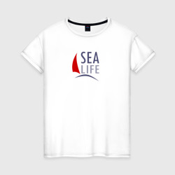Женская футболка хлопок Sea life