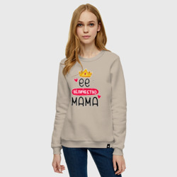 Женский свитшот хлопок Корона её величество мама - фото 2