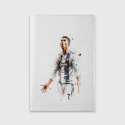 Обложка для паспорта матовая кожа CR 7 Juventus