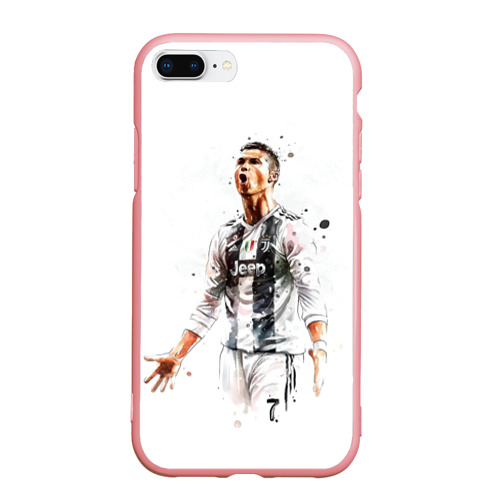 Чехол для iPhone 7Plus/8 Plus матовый CR 7 Juventus, цвет баблгам