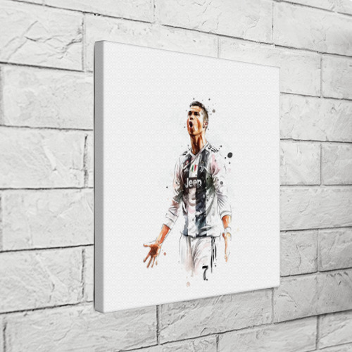 Холст квадратный CR 7 Juventus, цвет 3D печать - фото 3