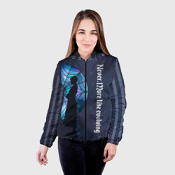 Женская куртка 3D Уэнсдей Аддамс - темная сторона окна - фото 2