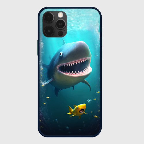 Чехол для iPhone 12 Pro с принтом Я акула туруру, вид спереди #2