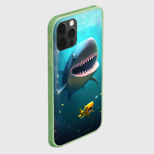 Чехол для iPhone 12 Pro Max с принтом Я акула туруру, вид сбоку #3