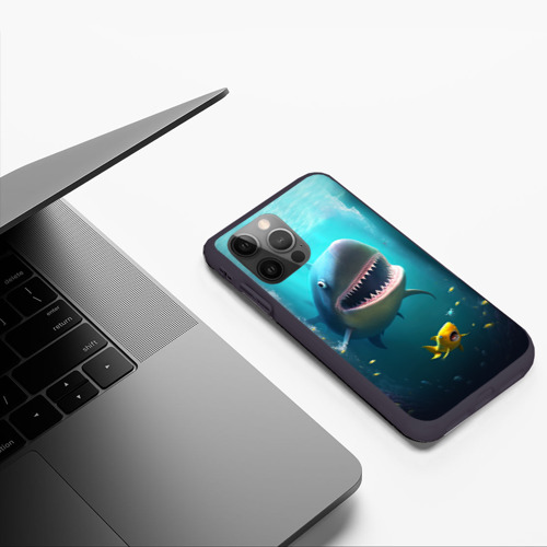 Чехол для iPhone 12 Pro с принтом Я акула туруру, фото #4