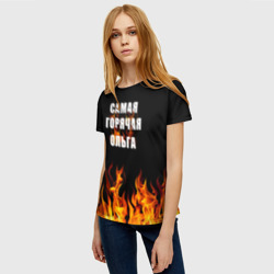 Женская футболка 3D Самая горячая Ольга - фото 2