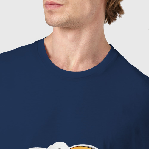 Мужская футболка хлопок 23 февраля. ВВС, цвет темно-синий - фото 6