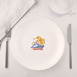 Набор: тарелка + кружка 23 февраля ВМФ - фото 2
