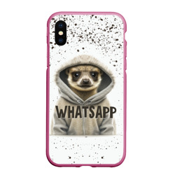 Чехол для iPhone XS Max матовый Meerkats whatsapp