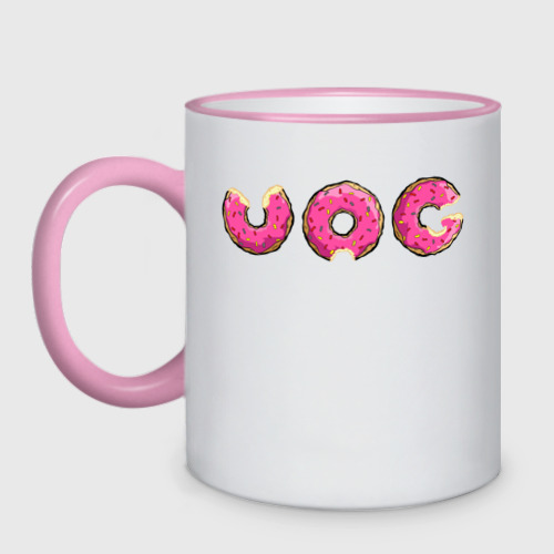 Кружка двухцветная Vag donut, цвет Кант розовый