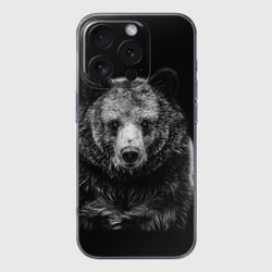 Чехол для iPhone 16 Pro Max силиконовый с защитой камеры Медведь тотем славян