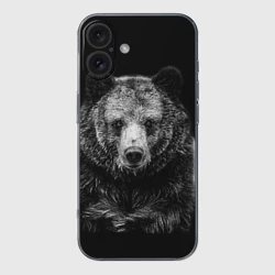 Чехол для iPhone 16 силиконовый с защитой камеры Медведь тотем славян