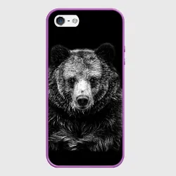 Чехол для iPhone 5/5S матовый Медведь тотем славян