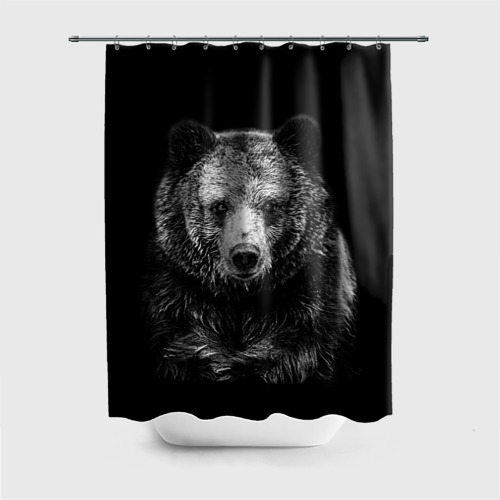 Штора 3D для ванной Медведь тотем славян