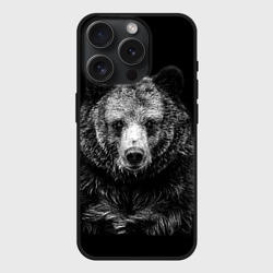Чехол силиконовый для Apple iPhone 15 Pro матовый Медведь тотем славян