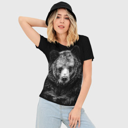 Женская футболка 3D Slim Медведь тотем славян - фото 2