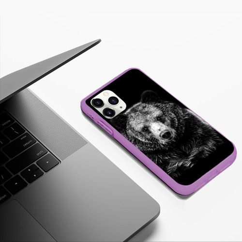 Чехол для iPhone 11 Pro Max матовый Медведь тотем славян - фото 5