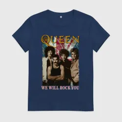 Женская футболка хлопок Queen винтаж