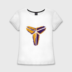 Женская футболка хлопок Slim Kobe logo