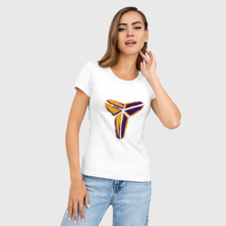 Женская футболка хлопок Slim Kobe logo - фото 2